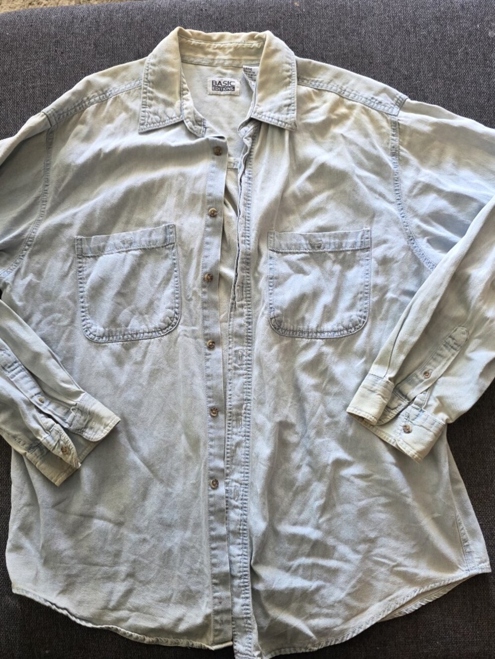 Vintage 90's Basic Editions Chore Shirt 100% Cotton